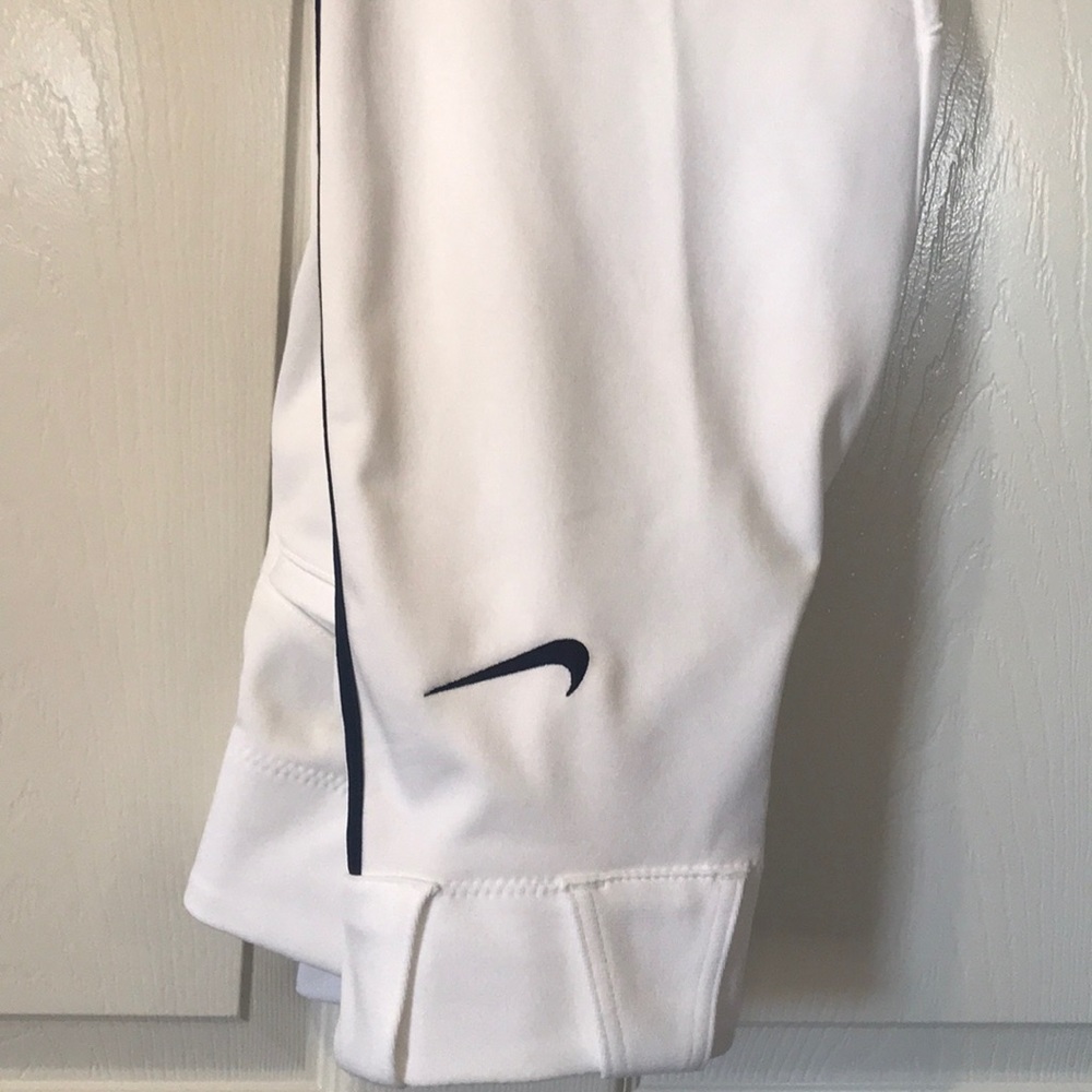 NEW Nike YM Baseball Pant, White/DARK Navy Piping